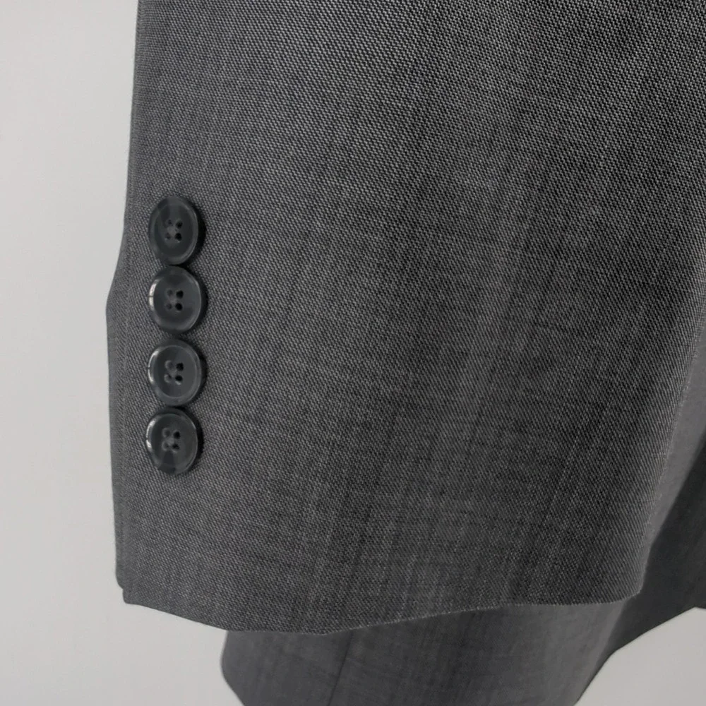 Peter Millar Blazer 44S Gray Wool Sport Coat Made in Canada Union Tailored‎ Mens